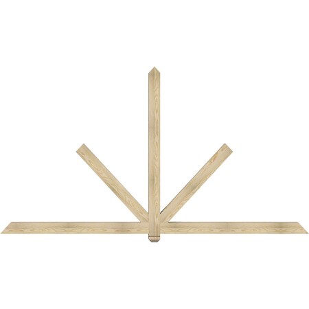 Ekena Millwork Kennewick Rough Sawn Timber Gable Bracket, Douglas Fir, 108"W x 58"H x 4"D x 4"F, 13/12 Pitch GBW108X58X0404KEN00RDF